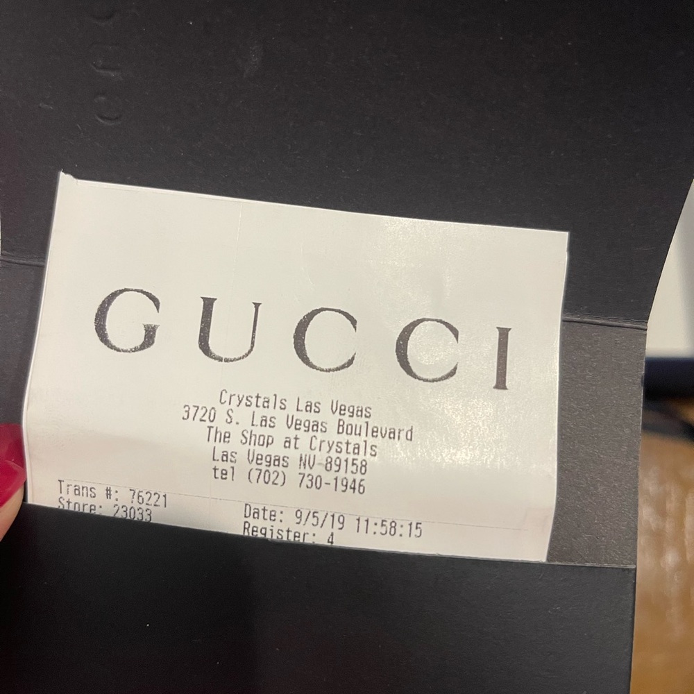 Gucci LEATHER BELT WITH DOUBLE G BUCKLE - Picture 4 of 5